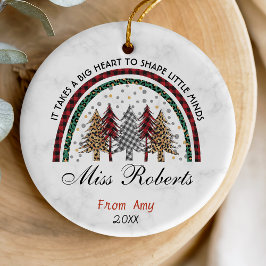 先生感謝していユークリスマスレインボーツリー セラミックオーナメント