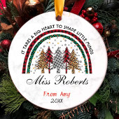 先生感謝していユークリスマスレインボーツリー セラミックオーナメント