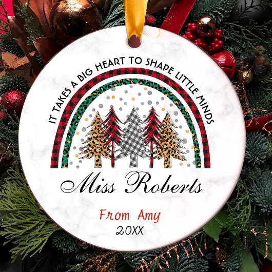 先生感謝していユークリスマスレインボーツリー セラミックオーナメント