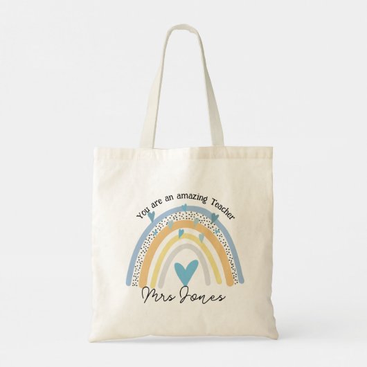 先生感謝してい私に虹を隠してくれたこと トートバッグ (裏面)