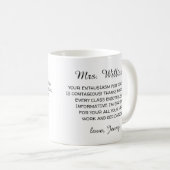 先生感謝してい評価ミニマモダンリスト コーヒーマグカップ (正面右)