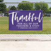 先生感謝の気持ちを表す紫色のカスタマイズ可能 横断幕 (インサイチュ)