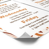 先生感謝の週の旅程を編集可能 ポスター (角)