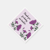 先生感謝の食事パープルフローラ教室 スタンダードカクテルナプキン (角)