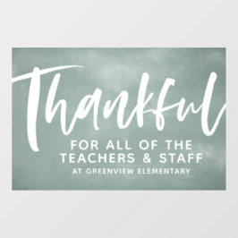 先生感謝の黒板 ウィンドウサイン