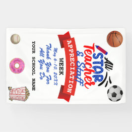 先生感謝ウィークすべてのスタースクール名 横断幕