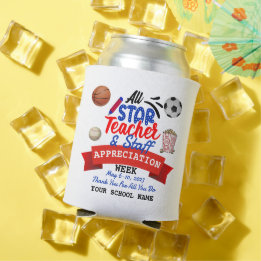 先生感謝ウィークすべてのスタースクール名 缶クーラー