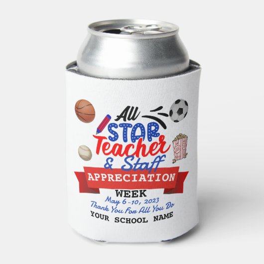 先生感謝ウィークすべてのスタースクール名 缶クーラー (缶正面)