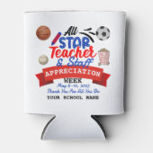 先生感謝ウィークすべてのスタースクール名 缶クーラー (正面)