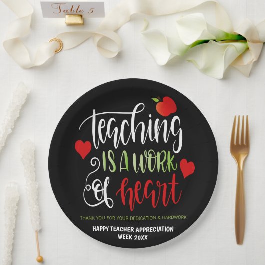 先生感謝ウィークパーティーDecorありがとう ペーパープレート (ウェディング)