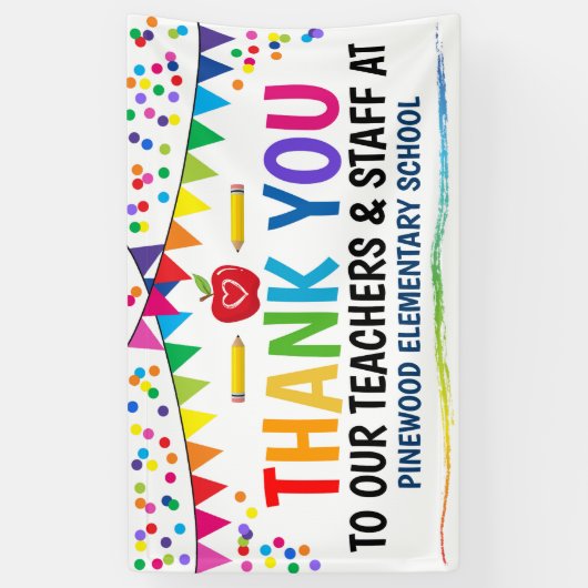 先生感謝ウィーク感謝バナー 横断幕 (縦)