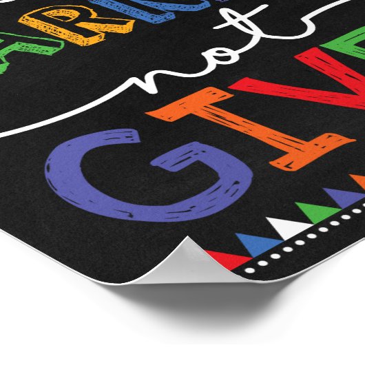 先生感謝ギフトやる気を起こさせる引用文 ポスター (角)