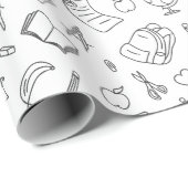 先生感謝ギフトスクールをテーマにした小学校 ラッピングペーパー (ロールコーナー)