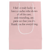 先生感謝ギフトラップyoga先生室 ミディアムペーパーバッグ (裏面)