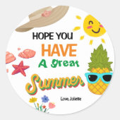 先生感謝ギフトラベルサンシャインサンギフトありがとう ラウンドシール (正面)