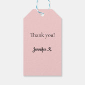 先生感謝ギフトラベルフローラ赤面ピンク ギフトタグ (裏面)