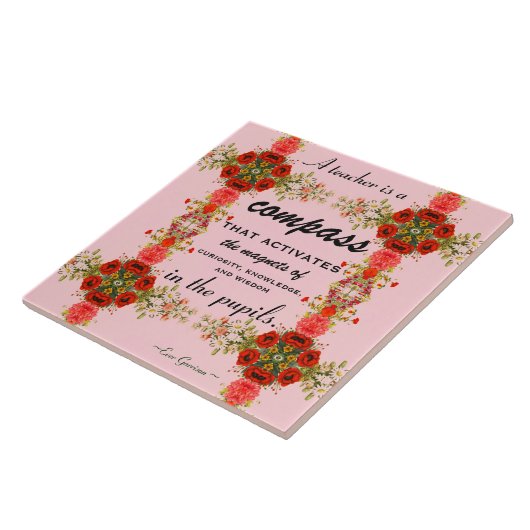 先生感謝ギフト先生引用文 タイル (側面)