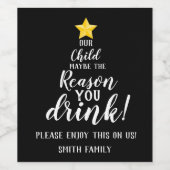 先生感謝ギフト理由飲むラベル ワインラベル (シングルラベル)