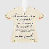 先生感謝ギフトA先生は羅針盤 オーナメント (裏面)