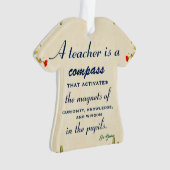 先生感謝ギフトA先生は羅針盤 オーナメント (正面)