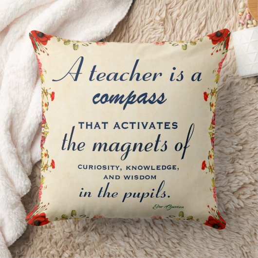 先生感謝ギフトA先生は羅針盤 クッション (ブランケット)