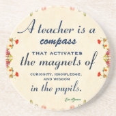 先生感謝ギフトA先生は羅針盤 コースター (正面)