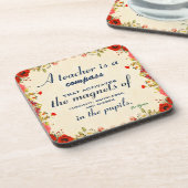 先生感謝ギフトA先生は羅針盤 コースター (左側)