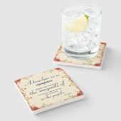 先生感謝ギフトA先生は羅針盤 ストーンコースター (横)