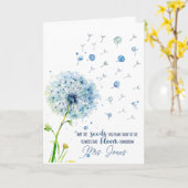 先生感謝ギフトdandelion指紋 カード (黄色い花)