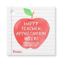 先生感謝サンキューアップルラベル