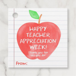 先生感謝サンキューアップルラベル フェイバータグ