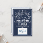 先生感謝サンキューギフトカードホルダー カード (正面/裏面インサイチュ)