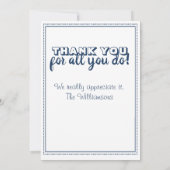 先生感謝サンキューギフトカードホルダー カード (裏面)