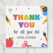 先生感謝サンキュースクエア フェイバータグ (正面)