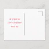 先生感謝バレンタインデー シーズンポストカード (裏面)