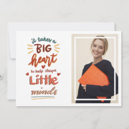 先生感謝バレンタイン写真グリーティングカード シーズンカード