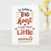 先生感謝バレンタイン カード (黄色い花)