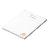 先生感謝パーソナライズされたボホレインボー ノートパッド (回転)