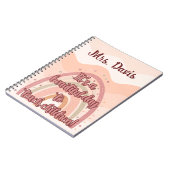 先生感謝パーソナライズされたボホレインボー ノートブック (左側)