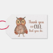 先生感謝フクロウありがとう ギフトタグ (裏面横)
