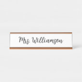 先生感謝プレゼントオフィスデコカスタムア デスクネームプレート (正面)