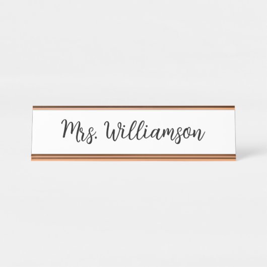 先生感謝プレゼントオフィスデコカスタムア デスクネームプレート (正面)