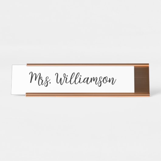 先生感謝プレゼントオフィスデコカスタムア デスクネームプレート (正面)