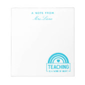 先生感謝ボホレインボー ノートパッド (正面)