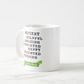 先生感謝マパーソナライズされたグ(名前) コーヒーマグカップ (正面左)