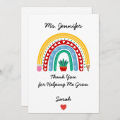 先生感謝メッセージと感謝の意カスタム味 シーズンカード (正面/裏面)