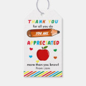 先生感謝ラベル,先生ありがとう,学校 ギフトタグ (正面)