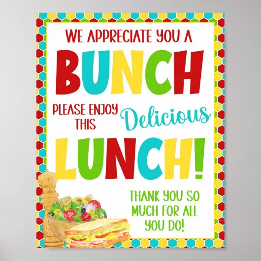 先生感謝ランチサイン ポスター (正面)