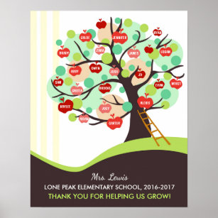 先生感謝リンゴの木のギフト教室 ポスター