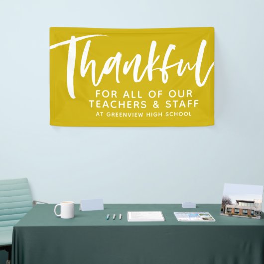 先生感謝台本黄 横断幕 (トレードショー)